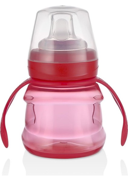Kindy Damlatmaz Egitici Su Alıştırma Bardağı 200 ml 6 Ay - Red