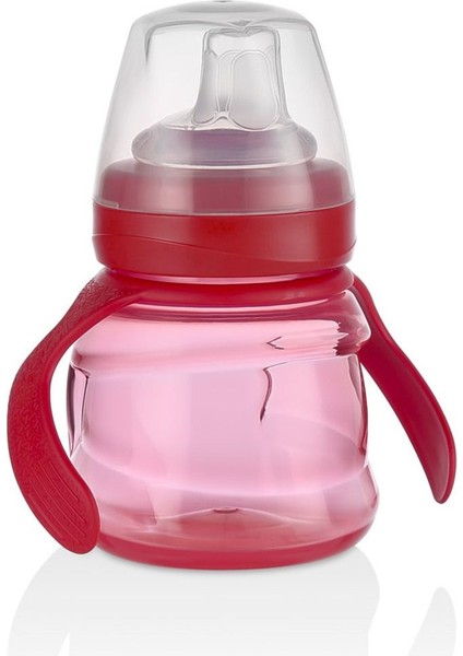 Kindy Damlatmaz Egitici Su Alıştırma Bardağı 200 ml 6 Ay - Red