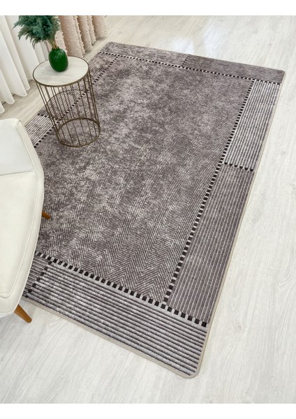 Vizonkahve Jüt Sisal Görünüm Kaymaz Taban Yolluk Halı