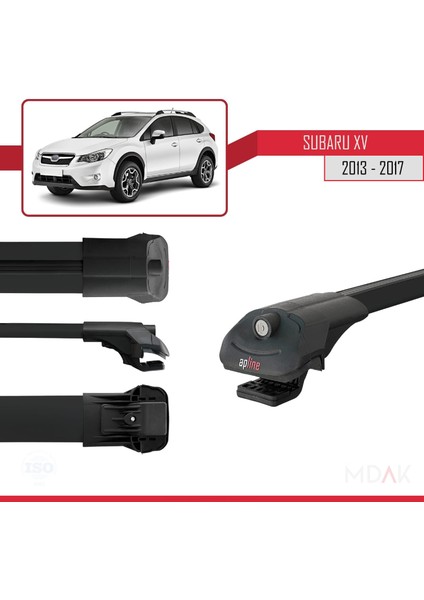 Subaru Xv 2013-2017 Arası ile Uyumlu Ace-1 Ara Atkı Tavan Barı Siyah 3 Adet modelleri