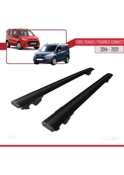 Ford Transit/tourneo Connect 2 2014-2021 Arası ile Uyumlu Hook Model Ara Atkı Tavan Barı Siyah 2 Adet fırsatları