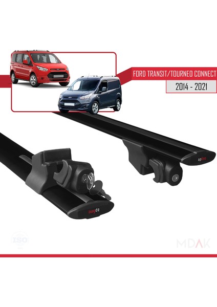 Ford Transit/tourneo Connect 2 2014-2021 Arası ile Uyumlu Hook Model Ara Atkı Tavan Barı Siyah 2 Adet indirimleri