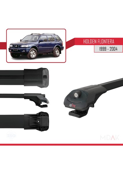 Holden Frontera 2 1999-2004 Arası ile Uyumlu Ace-1 Ara Atkı Tavan Barı Siyah 2 Adet modelleri