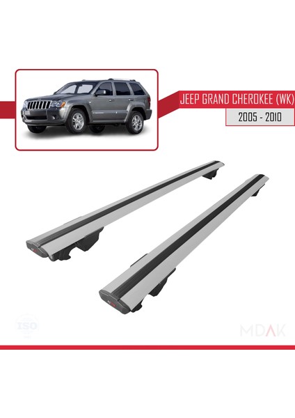 Jeep Grand Cherokee 3 (Wk) 2005-2010 Arası ile Uyumlu Hook Model Ara Atkı Tavan Barı Gri 2 Adet fırsatları