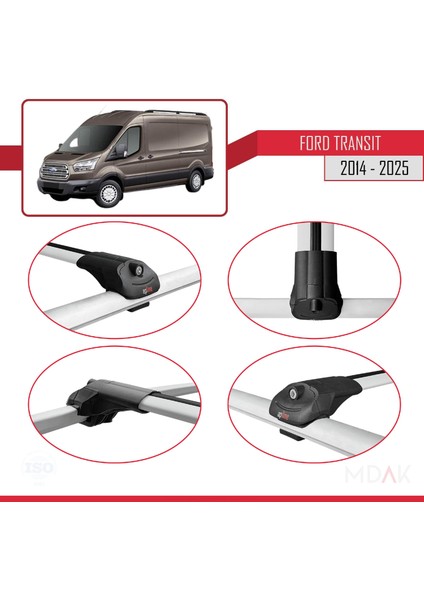 Ford Transit 2014 ve Sonrası ile Uyumlu Ace-1 Ara Atkı Tavan Barı Gri 3 Adet fırsatları