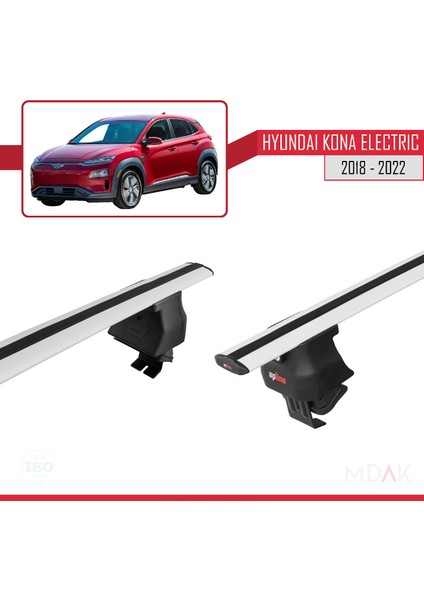 Hyundai Kona Electric 2018-2022 Arası ile Uyumlu Ace-4 Ara Atkı Tavan Barı Gri 2 Adet fırsatları