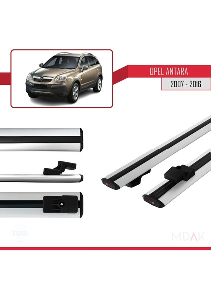 Opel Antara 2007-2016 Arası ile Uyumlu Basıc Model Ara Atkı Tavan Barı Gri 2 Adet modelleri