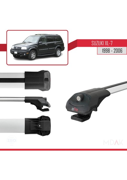 Suzuki Xl-7 1998-2006 Arası ile Uyumlu Ace-1 Ara Atkı Tavan Barı Gri 3 Adet modelleri