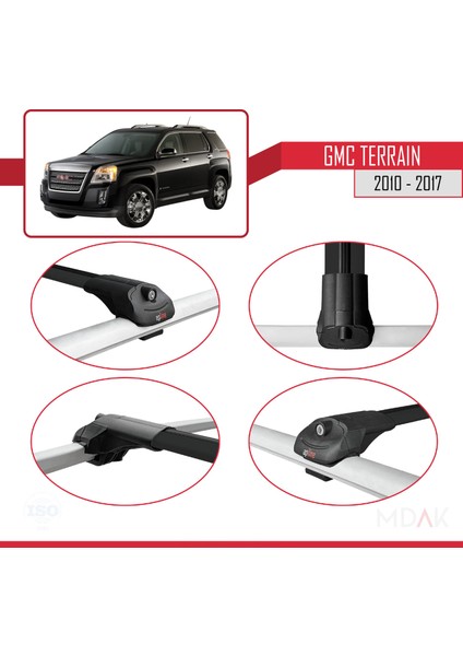 Gmc Terrain 2010-2017 Arası ile Uyumlu Ace-1 Ara Atkı Tavan Barı Siyah 3 Adet