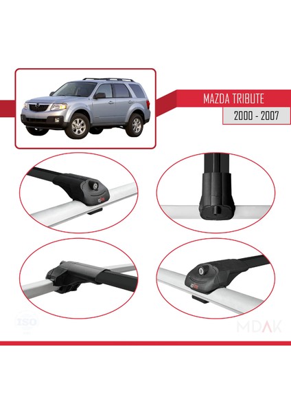 Mazda Tribute 2000-2007 Arası ile Uyumlu Ace-1 Ara Atkı Tavan Barı Siyah 3 Adet fırsatları