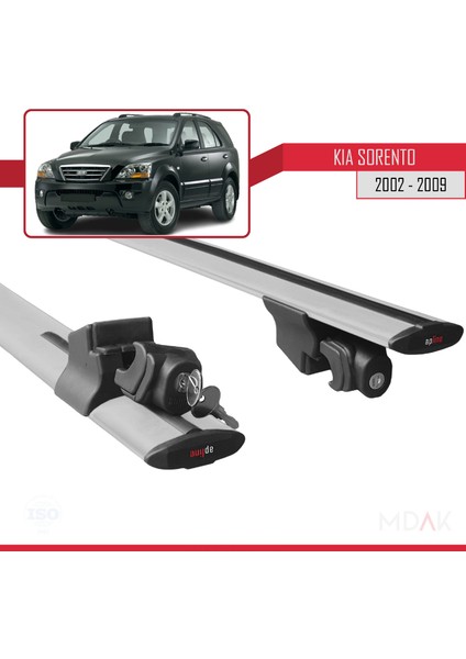 Kia Sorento (Bl) 2002-2009 Arası ile Uyumlu Hook Model Ara Atkı Tavan Barı Gri 2 Adet indirimleri