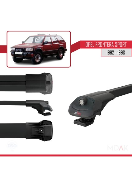 Opel Frontera Sport 1992-1998 Arası ile Uyumlu Ace-1 Ara Atkı Tavan Barı Siyah 2 Adet modelleri