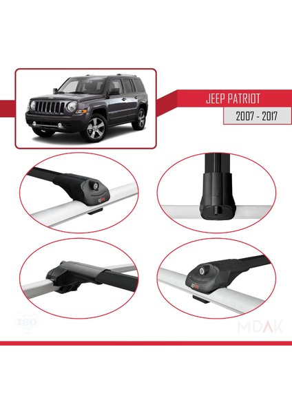 Jeep Patriot 2007-2017 Arası ile Uyumlu Ace-1 Ara Atkı Tavan Barı Siyah 2 Adet fırsatları