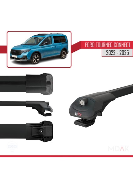 Ford Transit/tourneo Connect 3 2022 ve Sonrası ile Uyumlu Ace-1 Ara Atkı Tavan Barı Siyah 2 Adet modelleri