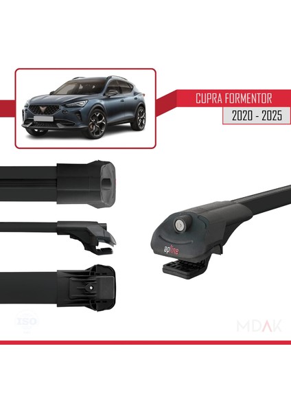 Cupra Formentor 2020 ve Sonrası ile Uyumlu Ace-1 Ara Atkı Tavan Barı Siyah 3 Adet modelleri
