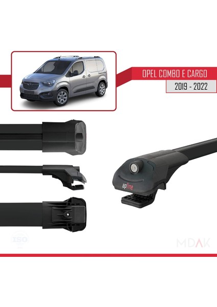 Opel Combo E Cargo 2019-2022 Arası ile Uyumlu Ace-1 Ara Atkı Tavan Barı Siyah 4 Adet modelleri