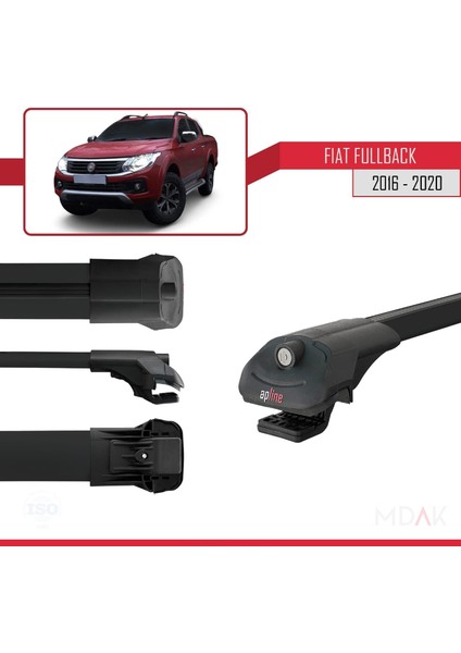 Fiat Fullback 2016-2020 Arası ile Uyumlu Ace-1 Ara Atkı Tavan Barı Siyah 2 Adet modelleri