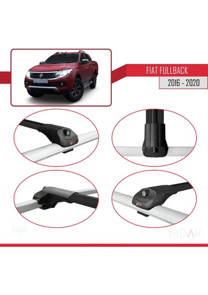 Fiat Fullback 2016-2020 Arası ile Uyumlu Ace-1 Ara Atkı Tavan Barı Siyah 2 Adet fırsatları