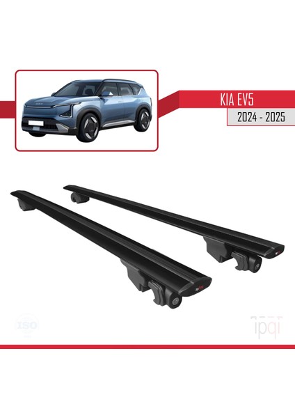Kia Ev5 2024-2025 Arası ile Uyumlu Hook Model Ara Atkı Tavan Barı Siyah 2 Adet
