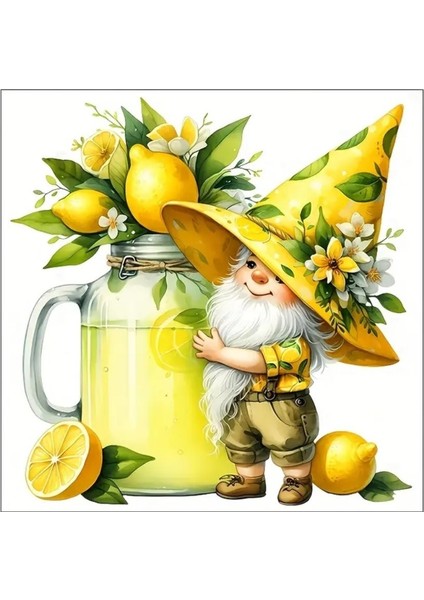 55 cm x 45 cm Limon Suyu Cücesi Temalı Tezgah Üstü Bulaşık Kurutma Matı Bulaşıklık Kurutma Örtüsü