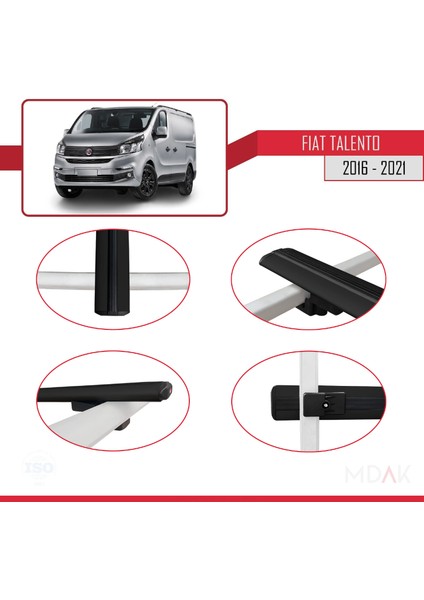 Fiat Talento 2016-2021 Arası ile Uyumlu Basıc Model Ara Atkı Tavan Barı Siyah 3 Adet fırsatları
