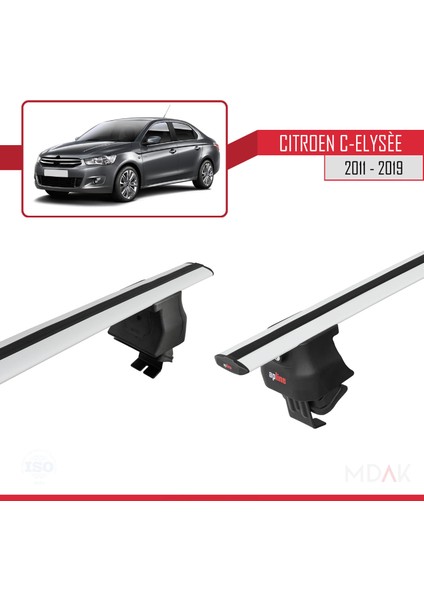 Citroen C-Elysee 2011-2019 Arası ile Uyumlu Ace-4 Ara Atkı Tavan Barı Gri 2 Adet fırsatları
