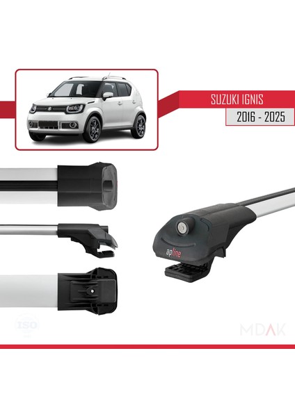 Suzuki Ignis 2016 ve Sonrası ile Uyumlu Ace-1 Ara Atkı Tavan Barı Gri 2 Adet modelleri