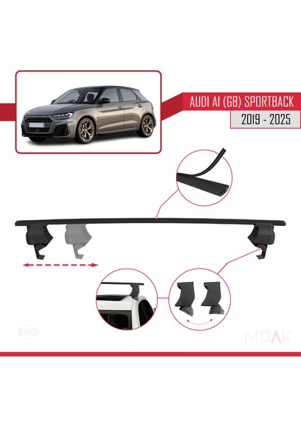 A1 (Gb) Sportback 2019 ve Sonrası ile Uyumlu Ace-4 Ara Atkı Tavan Barı Siyah 2 Adet modelleri