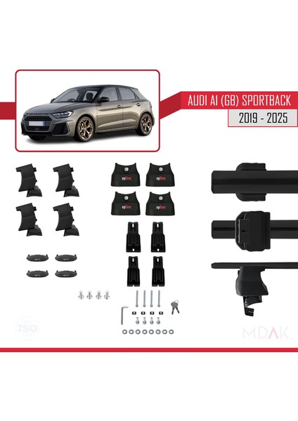 A1 (Gb) Sportback 2019 ve Sonrası ile Uyumlu Ace-4 Ara Atkı Tavan Barı Siyah 2 Adet indirimleri