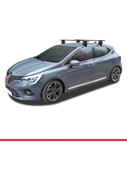 Renault Clio 5 2019 ve Sonrası ile Uyumlu Ace-4 Ara Atkı Tavan Barı Siyah 2 Adet modelleri