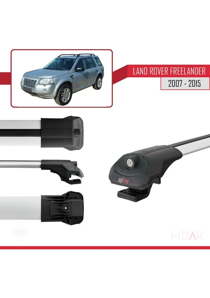 Land Rover Freelander 2 (L359) 2007-2015 Arası ile Uyumlu Ace-1 Ara Atkı Tavan Barı Gri 3 Adet modelleri