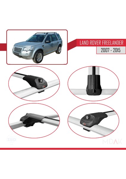 Land Rover Freelander 2 (L359) 2007-2015 Arası ile Uyumlu Ace-1 Ara Atkı Tavan Barı Gri 3 Adet fırsatları