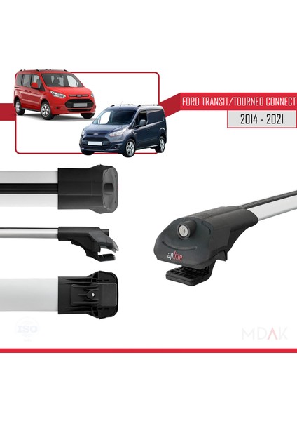 Ford Transit/tourneo Connect 2 2014-2021 Arası ile Uyumlu Ace-1 Ara Atkı Tavan Barı Gri 3 Adet modelleri