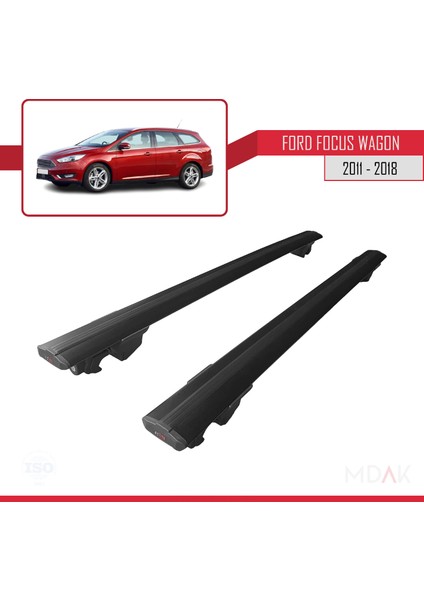 Ford Focus 3 (C346) Sw 2011-2018 Arası ile Uyumlu Hook Model Ara Atkı Tavan Barı Siyah 2 Adet fırsatları