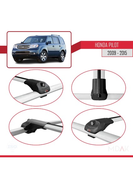 Honda Pilot 2 2009-2015 Arası ile Uyumlu Ace-1 Ara Atkı Tavan Barı Gri 2 Adet fırsatları