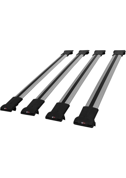 Volkswagen T6 Transporter 2015-2024 Arası ile Uyumlu Fly Model Ara Atkı Tavan Barı Gri 4 Adet