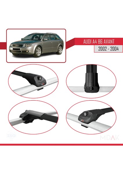 A4 (B6) Avant 2002-2004 Arası ile Uyumlu Ace-1 Ara Atkı Tavan Barı Siyah 3 Adet fırsatları