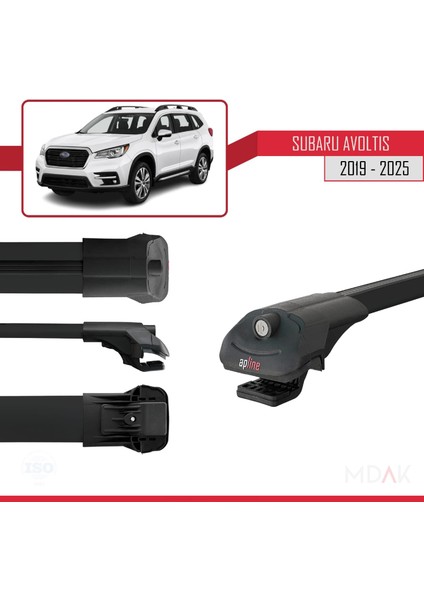 Subaru Evoltis 2019 ve Sonrası ile Uyumlu Ace-1 Ara Atkı Tavan Barı Siyah 3 Adet modelleri