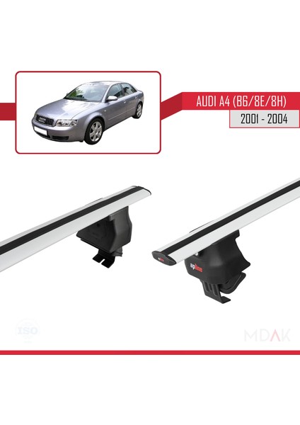 A4 (B6) 2001-2004 Arası ile Uyumlu Ace-4 Ara Atkı Tavan Barı Gri 2 Adet indirimleri