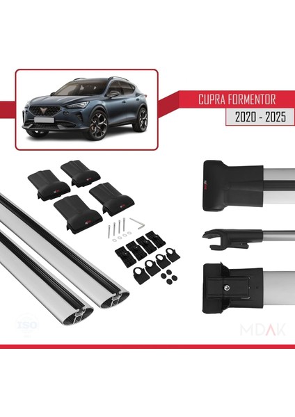 Cupra Formentor 2020 ve Sonrası ile Uyumlu Fly Model Ara Atkı Tavan Barı Gri 2 Adet indirimleri