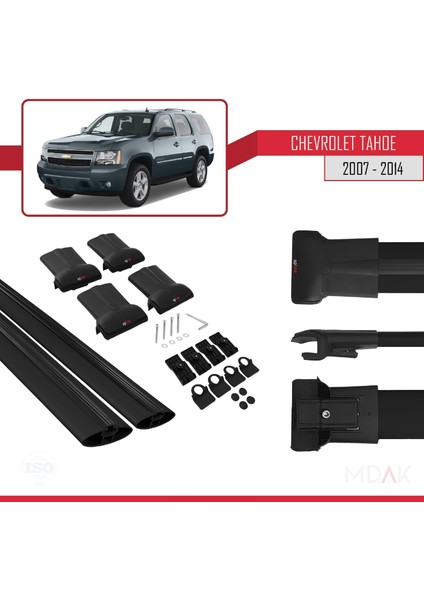 Chevrolet Tahoe 3 2007-2014 Arası ile Uyumlu Fly Model Ara Atkı Tavan Barı Siyah 2 Adet indirimleri