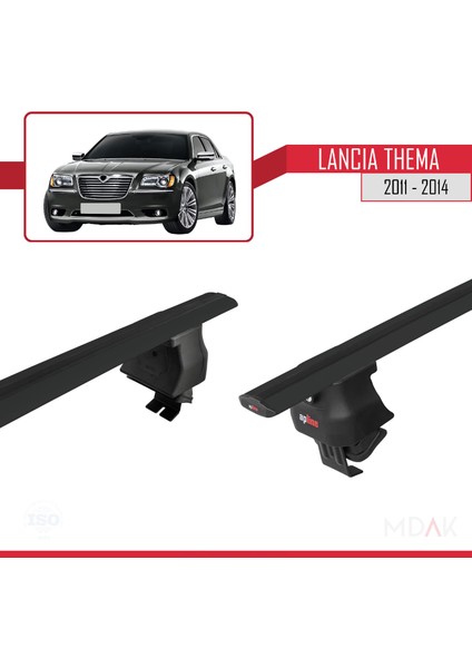 Lancia Thema 2 2011-2014 Arası ile Uyumlu Ace-4 Ara Atkı Tavan Barı Siyah 2 Adet fırsatları