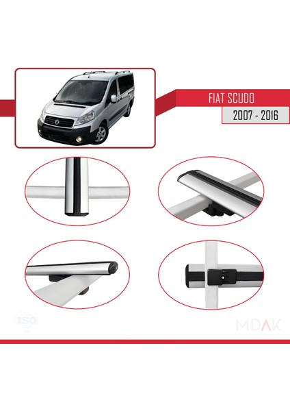 Fiat Scudo 2 2007-2016 Arası ile Uyumlu Basıc Model Ara Atkı Tavan Barı Gri 2 Adet fırsatları