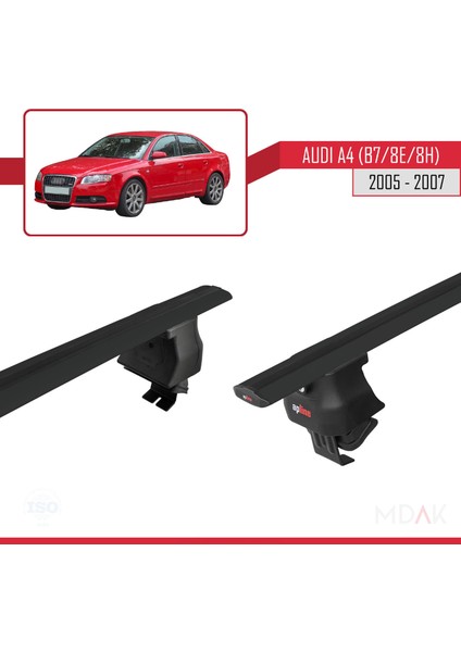 A4 (B7) 2005-2007 Arası ile Uyumlu Ace-4 Ara Atkı Tavan Barı Siyah 2 Adet fırsatları