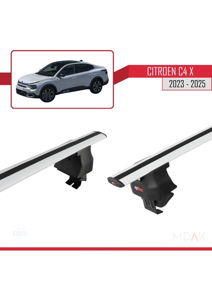 Citroen C4X 2023 ve Sonrası ile Uyumlu Ace-4 Ara Atkı Tavan Barı Gri 2 Adet fırsatları