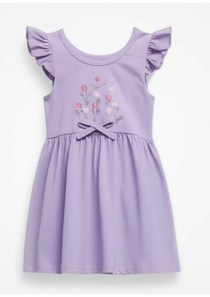 Kız Çocuk Pamuklu Çiçekli Elbise fırsatları