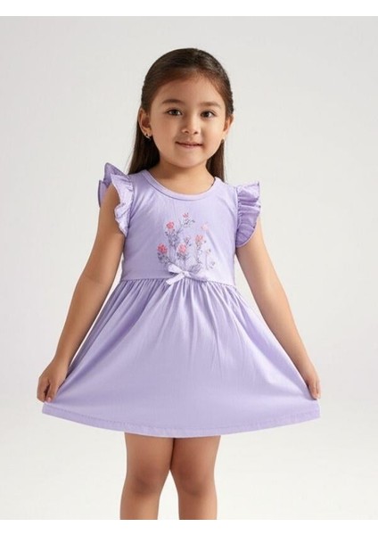 Kız Çocuk Pamuklu Çiçekli Elbise indirimleri