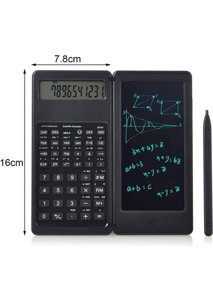 Silinebilir LCD Yazı Tabletli,kalemli Katlanabilir Bilimsel Hesap Makinesi