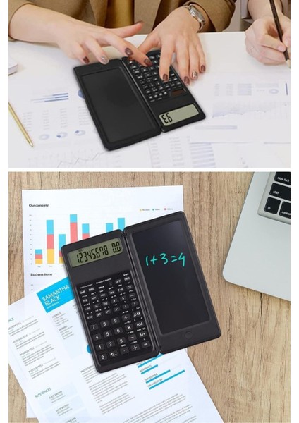 Silinebilir LCD Yazı Tabletli,kalemli Katlanabilir Bilimsel Hesap Makinesi