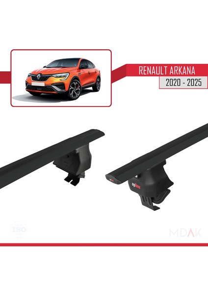 Renault Arkana 2020 ve Sonrası ile Uyumlu Ace-4 Ara Atkı Tavan Barı Siyah 2 Adet fırsatları